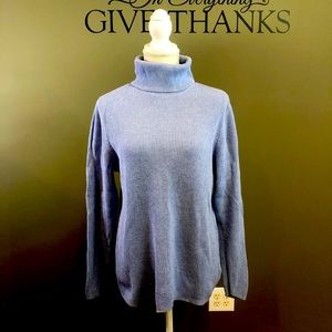 Croft & Borrow Light Blue Turtleneck Sweater Extra Larger